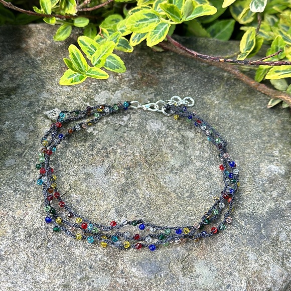 Crochet crystal choker - Picture 5 of 9